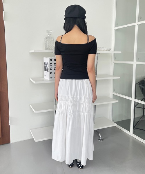 UNE MANSION(ユヌマンション)の「レタリングデザイン2WAYTシャツカットソー(Tシャツ/カットソー・レディース・ブラック/ホワイト・FREE)」の22枚目の写真