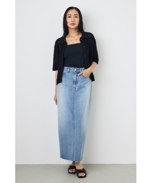 AZUL by moussy（アズールバイマウジー）の「クロシェニットポロカラーカーディガン（カーディガン/ボレロ・レディース・オフホワイト/ブラック/ブラウン系その他・FREE）」の20枚目の写真