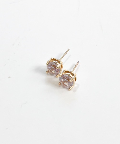 yu-ka(ユーカ)の「YU-KA:ビジュースタッドピアス Jewel stud earrings(ピアス(両耳用)・レディース・シルバー/ゴールド/ピンクゴールド・FREE)」の8枚目の写真