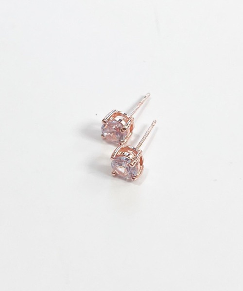 yu-ka(ユーカ)の「YU-KA:ビジュースタッドピアス Jewel stud earrings(ピアス(両耳用)・レディース・シルバー/ゴールド/ピンクゴールド・FREE)」の5枚目の写真