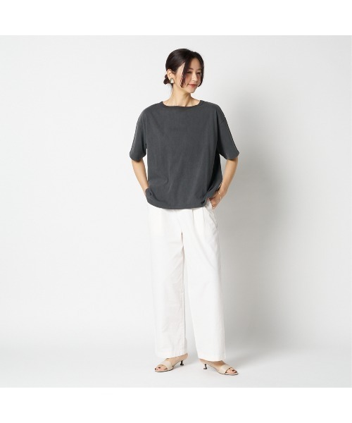 HELIOPOLE(エリオポール)の「FADE TEE(Tシャツ/カットソー・レディース・チャコールグレー/ベージュ/ワインレッド・38)」の15枚目の写真