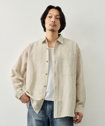 【CITY TOKYO】ウールリネンウェザーリラックスシャツ