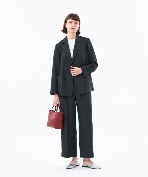 MACKINTOSH PHILOSOPHY(マッキントッシュ フィロソフィー)の「【WEB&一部店舗限定】ドライタッチオックスジャケット(テーラードジャケット・レディース・ダークネイビー/ベージュ・36/38)」の3枚目の写真