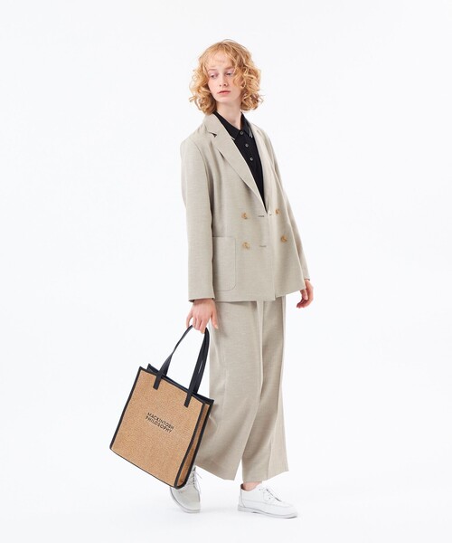 MACKINTOSH PHILOSOPHY(マッキントッシュ フィロソフィー)の「【WEB&一部店舗限定】ドライタッチオックスジャケット(テーラードジャケット・レディース・ダークネイビー/ベージュ・36/38)」の4枚目の写真