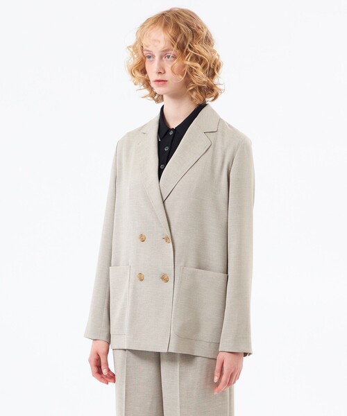 MACKINTOSH PHILOSOPHY(マッキントッシュ フィロソフィー)の「【WEB&一部店舗限定】ドライタッチオックスジャケット(テーラードジャケット・レディース・ダークネイビー/ベージュ・36/38)」の6枚目の写真