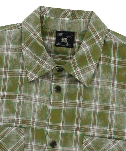 BROWNBREATH（ブラウンブレス）の「CHECK TAG SHIRTS - GREEN（シャツ/ブラウス・レディース・その他・SMALL/MEDIUM/LARGE/X-LARGE）」の3枚目の写真