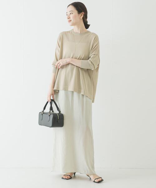 URBAN RESEARCH（アーバンリサーチ）の「レザースクエアボストンバッグ（ハンドバッグ・レディース・ブラック/ブラウン・-）」の6枚目の写真