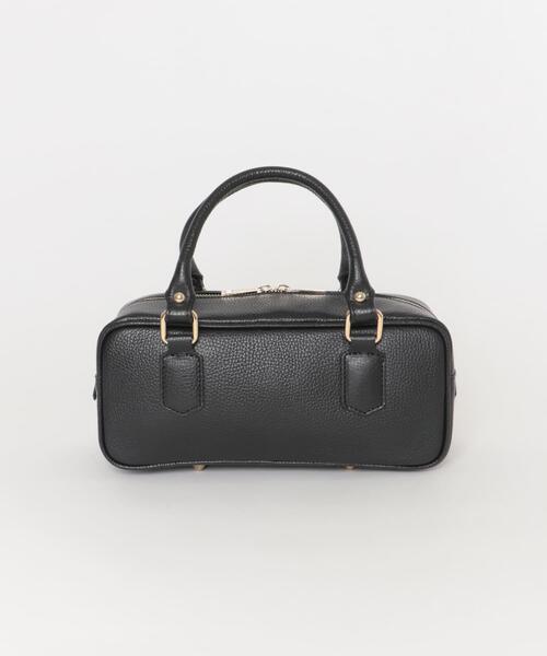 URBAN RESEARCH（アーバンリサーチ）の「レザースクエアボストンバッグ（ハンドバッグ・レディース・ブラック/ブラウン・-）」の7枚目の写真