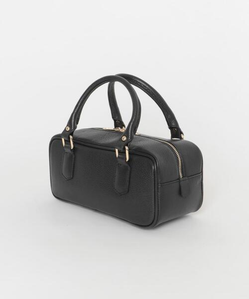 URBAN RESEARCH（アーバンリサーチ）の「レザースクエアボストンバッグ（ハンドバッグ・レディース・ブラック/ブラウン・-）」の8枚目の写真