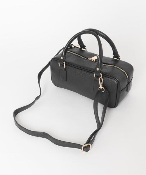 URBAN RESEARCH（アーバンリサーチ）の「レザースクエアボストンバッグ（ハンドバッグ・レディース・ブラック/ブラウン・-）」の10枚目の写真