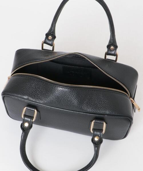 URBAN RESEARCH（アーバンリサーチ）の「レザースクエアボストンバッグ（ハンドバッグ・レディース・ブラック/ブラウン・-）」の11枚目の写真