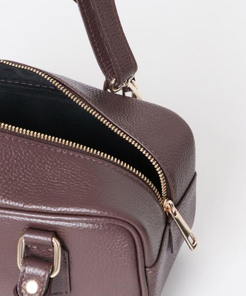 URBAN RESEARCH（アーバンリサーチ）の「レザースクエアボストンバッグ（ハンドバッグ・レディース・ブラック/ブラウン・-）」の3枚目の写真