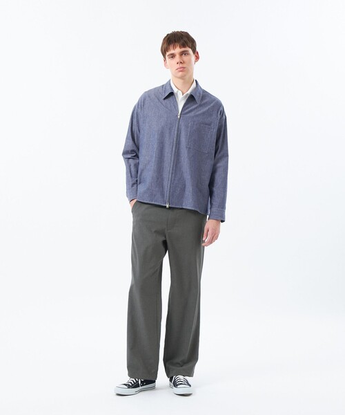 MACKINTOSH PHILOSOPHY（ﾏｯｷﾝﾄｯｼｭ ﾌｨﾛｿﾌｨｰ）の「WEEKENDER イージーパンツ ウール調ドットエア（その他パンツ・メンズ・チャコールグレー/ベージュ系その他・38/40）」の9枚目の写真