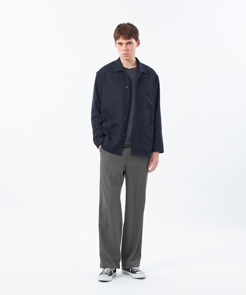 MACKINTOSH PHILOSOPHY（ﾏｯｷﾝﾄｯｼｭ ﾌｨﾛｿﾌｨｰ）の「WEEKENDER イージーパンツ ウール調ドットエア（その他パンツ・メンズ・チャコールグレー/ベージュ系その他・38/40）」の8枚目の写真