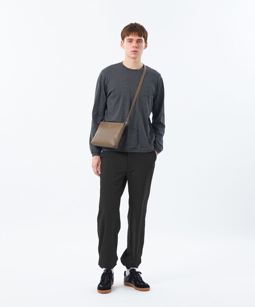 MACKINTOSH PHILOSOPHY（ﾏｯｷﾝﾄｯｼｭ ﾌｨﾛｿﾌｨｰ）の「WEEKENDER イージーパンツ ウール調ドットエア（その他パンツ・メンズ・チャコールグレー/ベージュ系その他・38/40）」の7枚目の写真