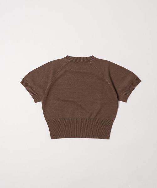 OLUN(オルン)の「half sleeve knit/ハーフスリーブニット(ニット/セーター・レディース・アイボリー/チャコールグレー/ブラウン/ベージュ/ピンク・MEDIUM/SMALL)」の8枚目の写真
