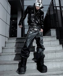 RICH（リッチ）の「【RICH】Machine-wax Flare Pant  / 【リッチ】ダブルウエストフレアデニムパンツ（デニムパンツ）」