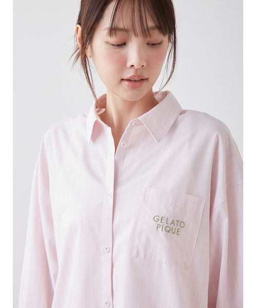 gelato pique（ジェラートピケ）の「【UVカット】ストライプシャツ