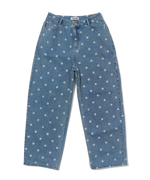 YOUHEE(ユヒ)の「DOT PATTERN WIDE DENIM PANTS_LIGHT BLUE(デニムパンツ・レディース・その他・SMALL/MEDIUM)」の7枚目の写真
