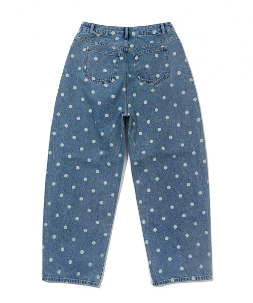 YOUHEE(ユヒ)の「DOT PATTERN WIDE DENIM PANTS_LIGHT BLUE(デニムパンツ・レディース・その他・SMALL/MEDIUM)」の6枚目の写真