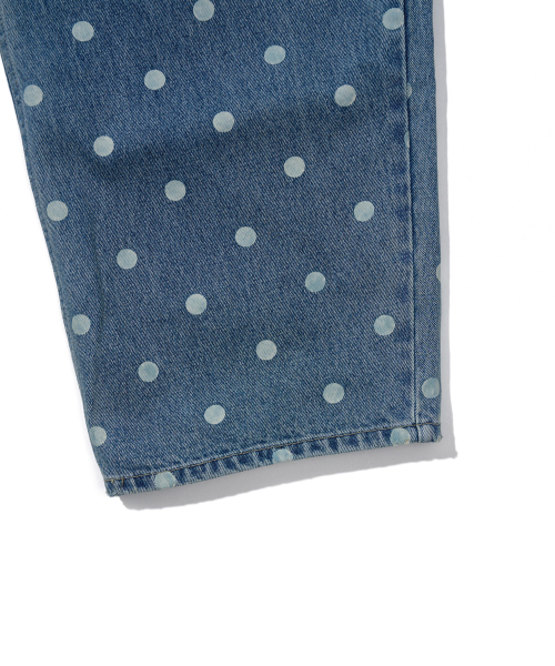 YOUHEE(ユヒ)の「DOT PATTERN WIDE DENIM PANTS_LIGHT BLUE(デニムパンツ・レディース・その他・SMALL/MEDIUM)」の3枚目の写真