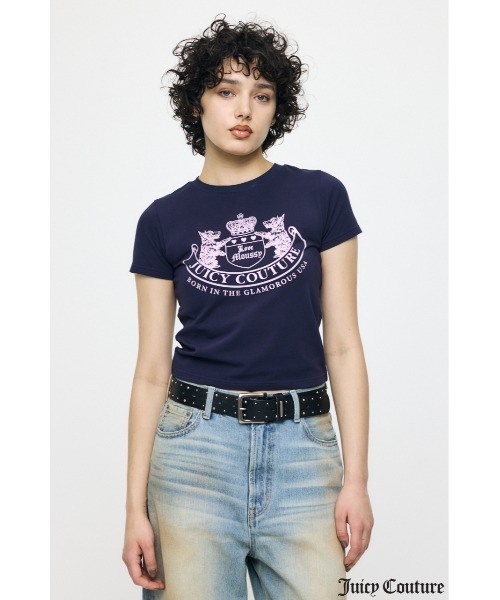 MOUSSY(マウジー)の「JC EMBLEM Tシャツ(Tシャツ/カットソー・レディース・ライトピンク/ブルー系その他/ネイビー・FREE)」の2枚目の写真