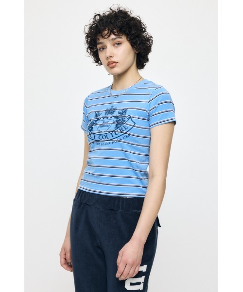 MOUSSY(マウジー)の「JC EMBLEM Tシャツ(Tシャツ/カットソー・レディース・ライトピンク/ブルー系その他/ネイビー・FREE)」の5枚目の写真