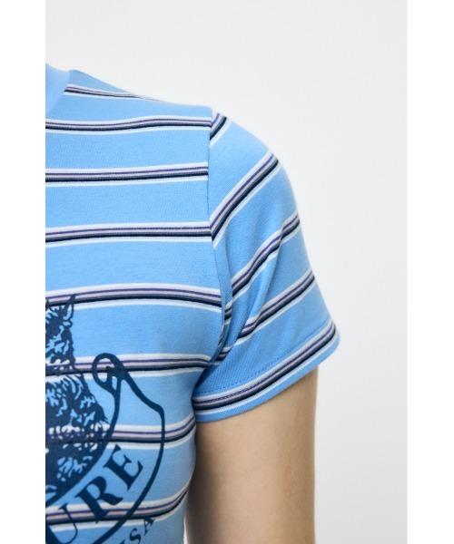 MOUSSY(マウジー)の「JC EMBLEM Tシャツ(Tシャツ/カットソー・レディース・ライトピンク/ブルー系その他/ネイビー・FREE)」の10枚目の写真