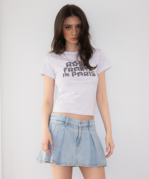 ROSEFRANTZ（ロゼフランツ）の「Paris Baby T-shirt [Melange Gray]（Tシャツ/カットソー・レディース・アッシュグレー・SMALL/MEDIUM）」の4枚目の写真