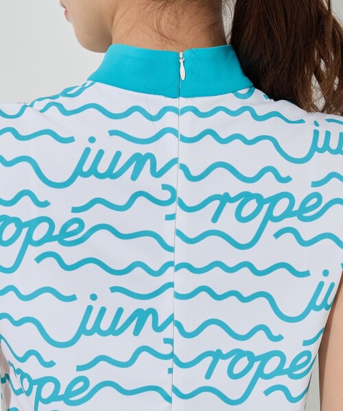 JUN&ROPE'(ジュンアンドロペ)の「ウェーブボーダー柄ワンピース/UV・吸水速乾(ワンピース・レディース・ブラック/ホワイト/オレンジ・L/M/S)」の15枚目の写真