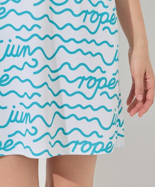 JUN&ROPE'(ジュンアンドロペ)の「ウェーブボーダー柄ワンピース/UV・吸水速乾(ワンピース・レディース・ブラック/ホワイト/オレンジ・L/M/S)」の10枚目の写真