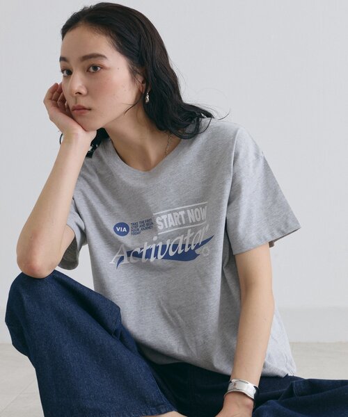 COLONY 2139(コロニートゥーワンスリーナイン)の「アソートロゴプリントTシャツ(Tシャツ/カットソー・レディース・ホワイト/ネイビー/グレー・FREE)」の2枚目の写真