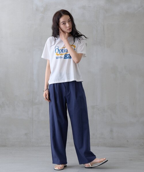 COLONY 2139(コロニートゥーワンスリーナイン)の「アソートロゴプリントTシャツ(Tシャツ/カットソー・レディース・ホワイト/ネイビー/グレー・FREE)」の5枚目の写真