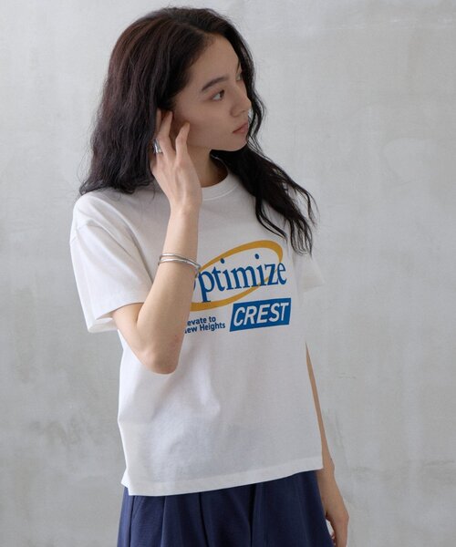 COLONY 2139(コロニートゥーワンスリーナイン)の「アソートロゴプリントTシャツ(Tシャツ/カットソー・レディース・ホワイト/ネイビー/グレー・FREE)」の6枚目の写真