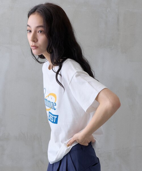 COLONY 2139(コロニートゥーワンスリーナイン)の「アソートロゴプリントTシャツ(Tシャツ/カットソー・レディース・ホワイト/ネイビー/グレー・FREE)」の8枚目の写真