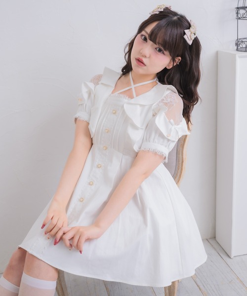 ROJITA(ロジータ)の「チョーカー付きデニムワンピース(ワンピース・レディース・ブラック/ホワイト/ブルー・FREE)」の13枚目の写真