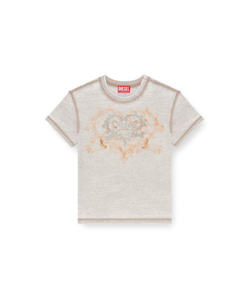 DIESEL（ディーゼル）の「ウィメンズ Tシャツ T-ILA-AA1（Tシャツ/カットソー・レディース・ピンク系その他/ベージュ系その他/グレー・LARGE/MEDIUM/SMALL/X-LARGE/X-SMALL）」の12枚目の写真