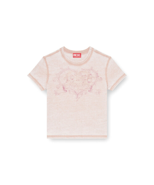 DIESEL（ディーゼル）の「ウィメンズ Tシャツ T-ILA-AA1（Tシャツ/カットソー・レディース・ピンク系その他/ベージュ系その他/グレー・LARGE/MEDIUM/SMALL/X-LARGE/X-SMALL）」の8枚目の写真