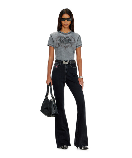 DIESEL（ディーゼル）の「ウィメンズ Tシャツ T-ILA-AA1（Tシャツ/カットソー・レディース・ピンク系その他/ベージュ系その他/グレー・LARGE/MEDIUM/SMALL/X-LARGE/X-SMALL）」の7枚目の写真