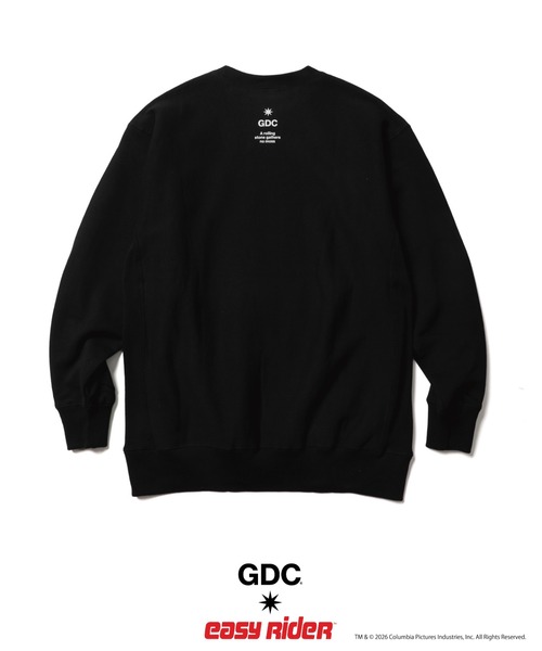 GDC（ジーディーシー）の「【Easy Rider×GDC】Icon Crew Sweat（スウェット・メンズ・ホワイト/ブラック・SMALL/MEDIUM/LARGE/X-LARGE）」の5枚目の写真