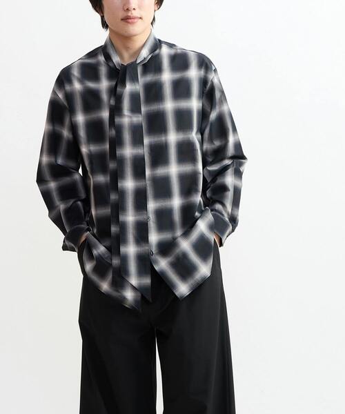 CONVERSE TOKYO(コンバーストウキョウ)の「BOWTIE RELAX SHIRT(シャツ/ブラウス・レディース・その他1/その他2/ブラック/ブルー・MEDIUM/SMALL)」の13枚目の写真