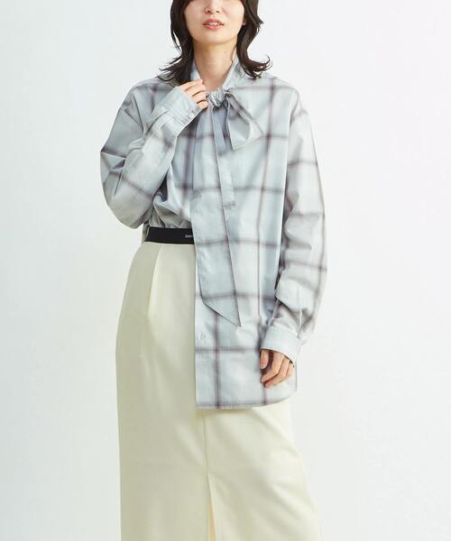 CONVERSE TOKYO(コンバーストウキョウ)の「BOWTIE RELAX SHIRT(シャツ/ブラウス・レディース・その他1/その他2/ブラック/ブルー・MEDIUM/SMALL)」の19枚目の写真