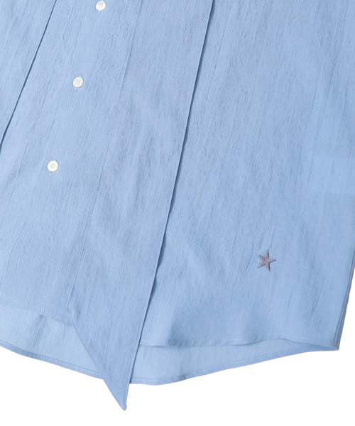 CONVERSE TOKYO(コンバーストウキョウ)の「BOWTIE RELAX SHIRT(シャツ/ブラウス・レディース・その他1/その他2/ブラック/ブルー・MEDIUM/SMALL)」の7枚目の写真