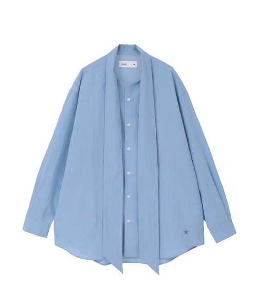 CONVERSE TOKYO(コンバーストウキョウ)の「BOWTIE RELAX SHIRT(シャツ/ブラウス・レディース・その他1/その他2/ブラック/ブルー・MEDIUM/SMALL)」の11枚目の写真