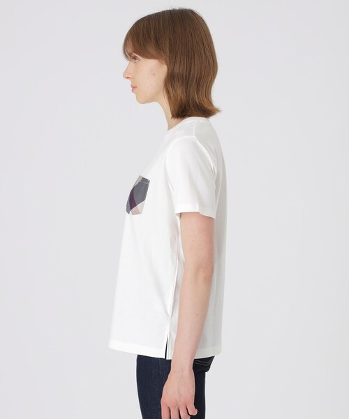 BLUE LABEL CRESTBRIDGE(ブルーレーベルクレストブリッジ)の「【一部店舗限定】コンパクトスムースポケットTシャツ(Tシャツ/カットソー・レディース・オフホワイト・38/40)」の4枚目の写真