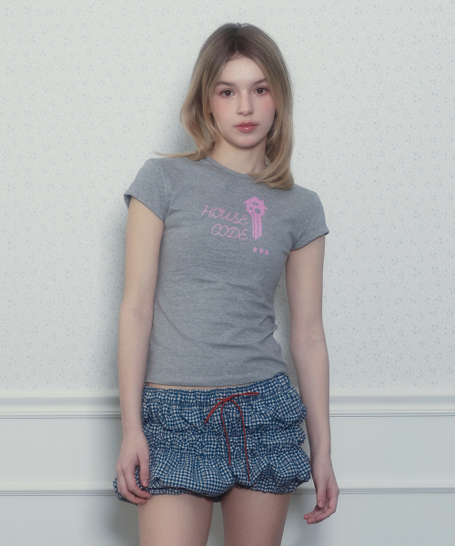 UUUUP(ユープ)の「キーチェーングリッターティー - メランジグレー(Tシャツ/カットソー・レディース・その他・SMALL/MEDIUM)」の2枚目の写真