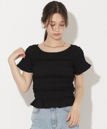 WILLSELECTION | シャーリングフリルトップス(Tシャツ/カットソー)