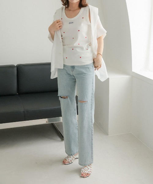 DONOBAN(ドノバン)の「ミニハートタンクトップ(タンクトップ・レディース・ホワイト/ブラック・ONE SIZE)」の18枚目の写真