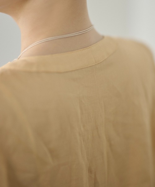 LAULEN（ローレン）の「ramie blend peplum blouse /ラミーブレンドペプラムブラウス（シャツ/ブラウス・レディース・ブラウン/オレンジ/ピンク・FREE）」の21枚目の写真