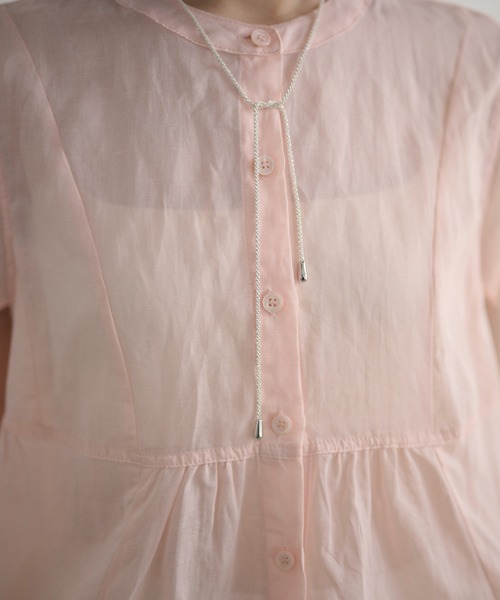 LAULEN（ローレン）の「ramie blend peplum blouse /ラミーブレンドペプラムブラウス（シャツ/ブラウス・レディース・ブラウン/オレンジ/ピンク・FREE）」の9枚目の写真